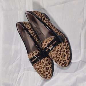 Rockport Ladies Cheetah Print Fur Wedge Heels Shoes Size 5 Adidas Adiprene A2